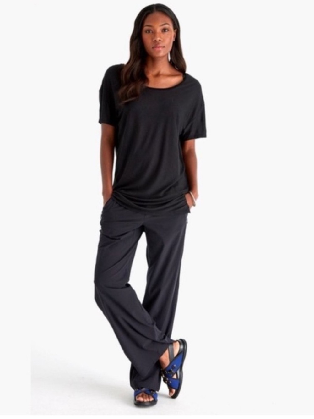 PASKHO Community Made Insanely Comfy Wide leg Travel Flight Pants Size Xl Black